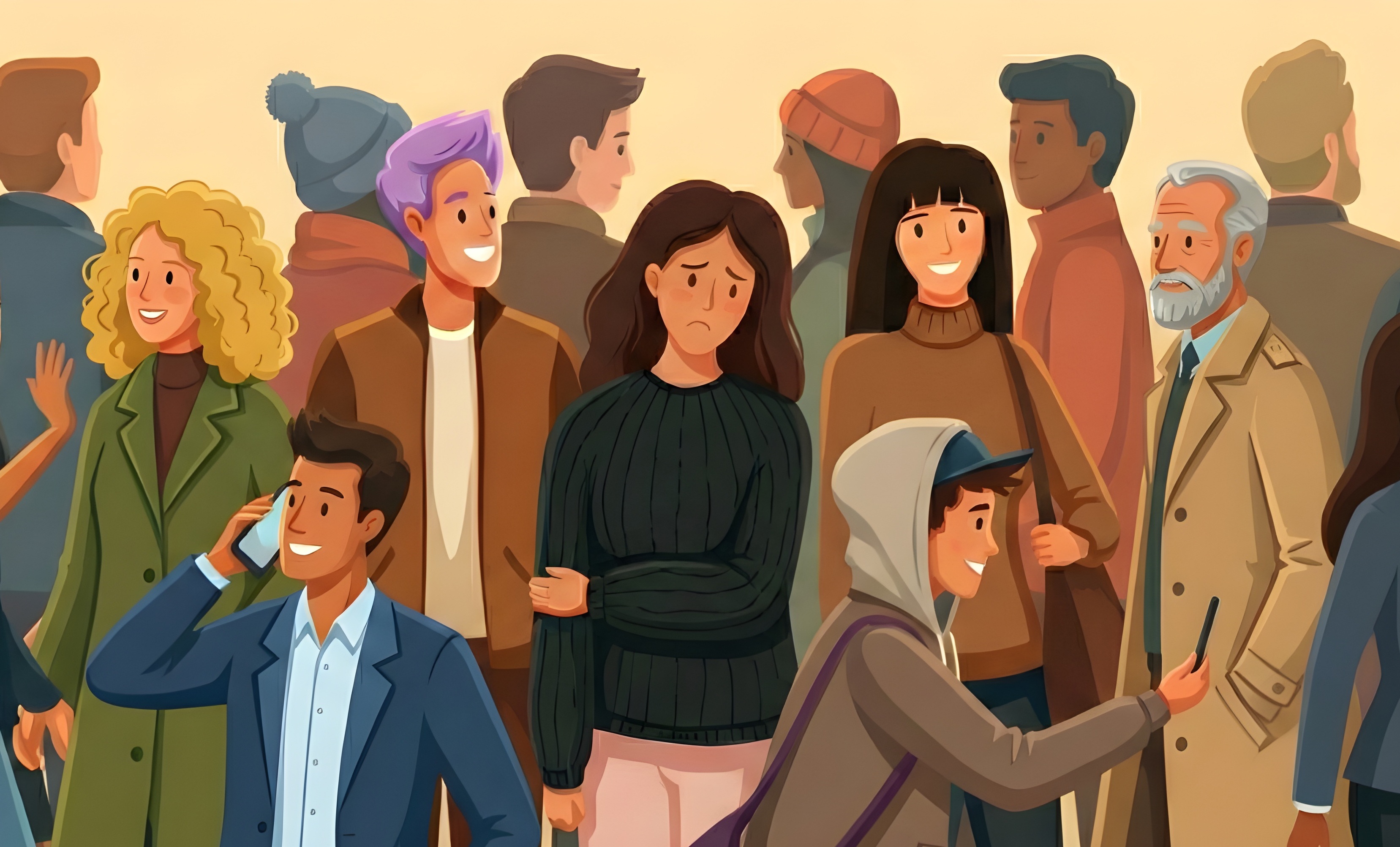 Illustration phobie sociale